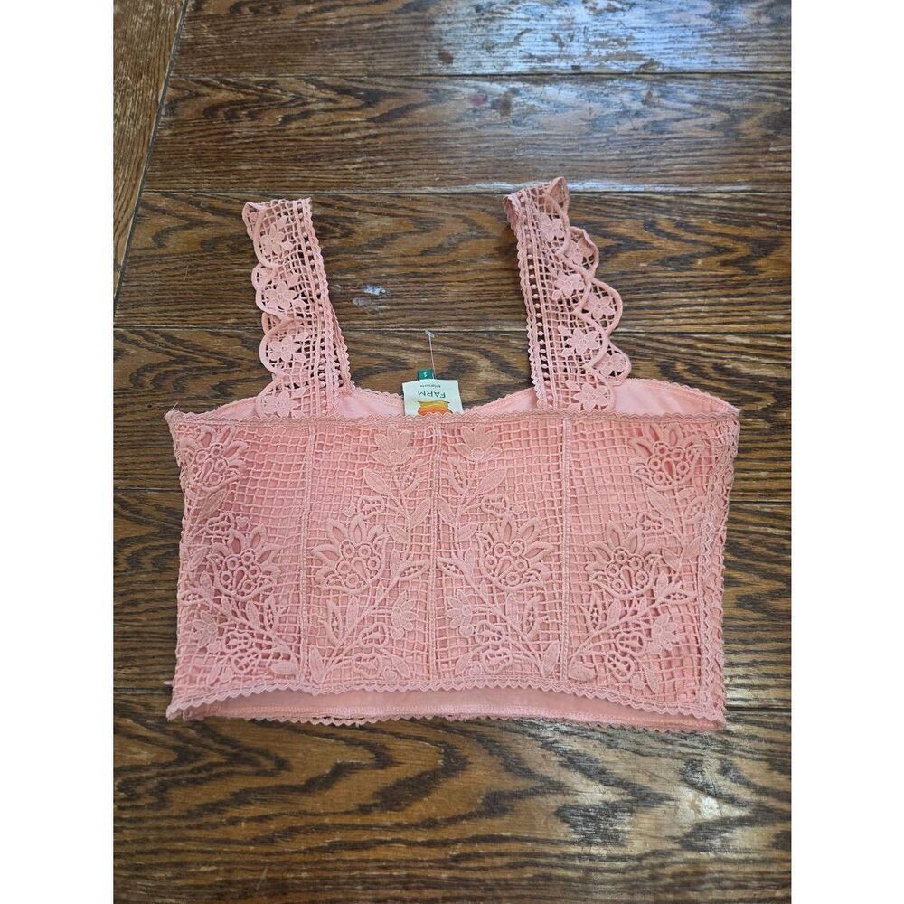 FARM Rio Guipire Sleeveless Corset Top sz Small - Picture 5 of 5